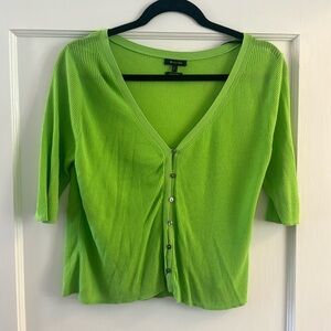 Green cardigan
